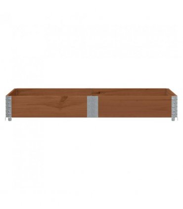vidaXL Garden Planter Brown 150x100 cm Solid Wood Pine — Colour: dark brown, Size: 150 x 100 x 21.5 cm