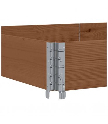 vidaXL Garden Planter Brown 150x100 cm Solid Wood Pine — Colour: dark brown, Size: 150 x 100 x 21.5 cm