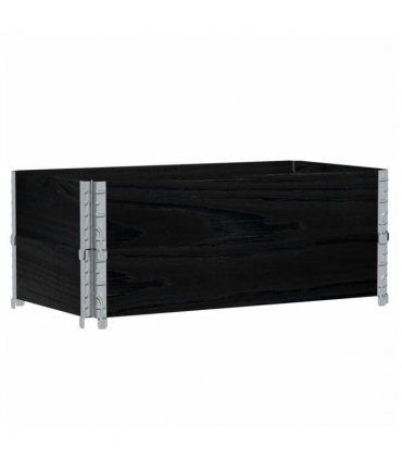 vidaXL Garden Planter Black 100x50 cm Solid Wood Pine — Size: 100 x 50 x 41 cm