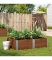 vidaXL Garden Planter Brown 150x100 cm Solid Wood Pine — Colour: dark brown, Size: 150 x 100 x 41 cm