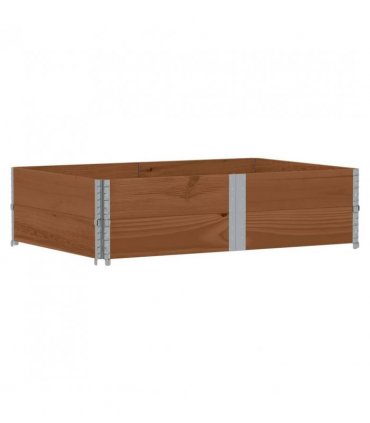 vidaXL Garden Planter Brown 150x100 cm Solid Wood Pine — Colour: dark brown, Size: 150 x 100 x 41 cm