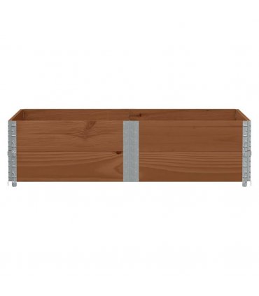 vidaXL Garden Planter Brown 150x100 cm Solid Wood Pine — Colour: dark brown, Size: 150 x 100 x 41 cm