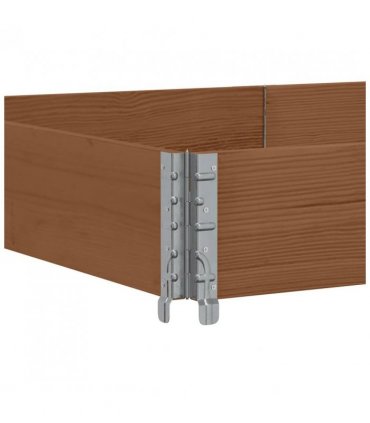 vidaXL Garden Planter Brown 150x100 cm Solid Wood Pine — Colour: dark brown, Size: 150 x 100 x 41 cm