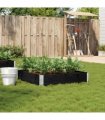 vidaXL Garden Planter Black 100x100 cm Solid Wood Pine — Size: 100 x 100 x 21.5 cm