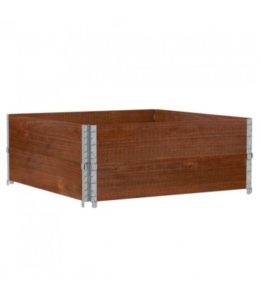 vidaXL Garden Planter Brown 100x100 cm Solid Wood Pine — Colour: dark brown, Size: 100 x 100 x 41 cm