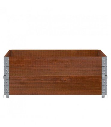 vidaXL Garden Planter Brown 100x100 cm Solid Wood Pine — Colour: dark brown, Size: 100 x 100 x 41 cm