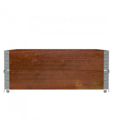 vidaXL Garden Planter Brown 100x100 cm Solid Wood Pine — Colour: dark brown, Size: 100 x 100 x 41 cm