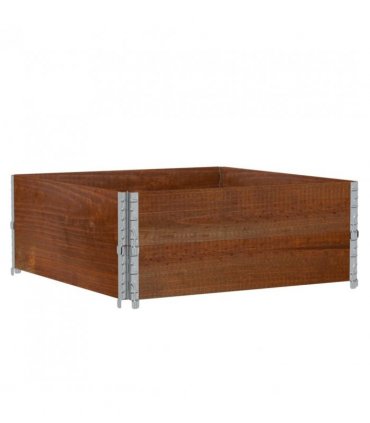 vidaXL Garden Planter Brown 100x100 cm Solid Wood Pine — Colour: dark brown, Size: 100 x 100 x 41 cm