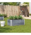 vidaXL Garden Planter Grey 100x50 cm Solid Wood Pine — Size: 100 x 50 x 41 cm