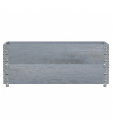 vidaXL Garden Planter Grey 100x50 cm Solid Wood Pine — Size: 100 x 50 x 41 cm