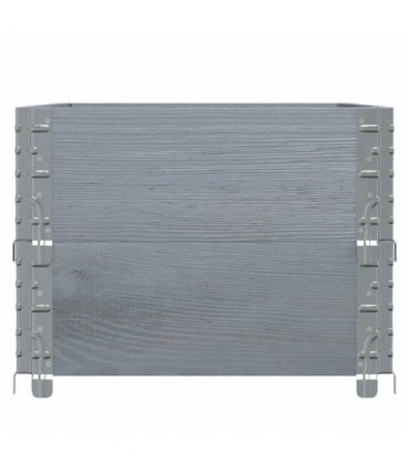 vidaXL Garden Planter Grey 100x50 cm Solid Wood Pine — Size: 100 x 50 x 41 cm