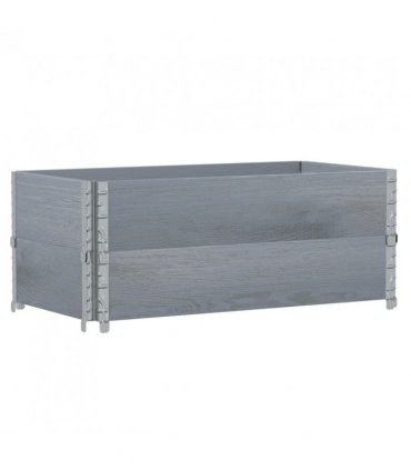 vidaXL Garden Planter Grey 100x50 cm Solid Wood Pine — Size: 100 x 50 x 41 cm