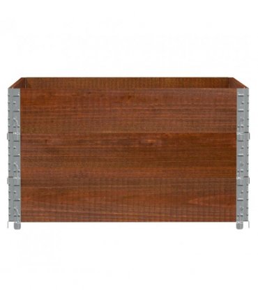vidaXL Garden Planter Brown 100x100 cm Solid Wood Pine — Colour: dark brown, Size: 100 x 100 x 60.5 cm
