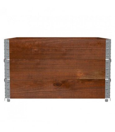 vidaXL Garden Planter Brown 100x100 cm Solid Wood Pine — Colour: dark brown, Size: 100 x 100 x 60.5 cm