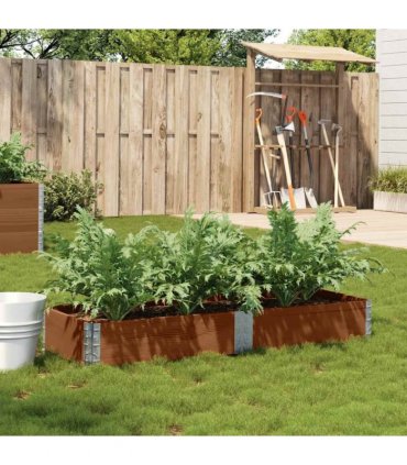 vidaXL Garden Planter Brown 150x50 cm Solid Wood Pine — Colour: dark brown, Size: 150 x 50 x 21.5 cm