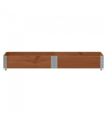 vidaXL Garden Planter Brown 150x50 cm Solid Wood Pine — Colour: dark brown, Size: 150 x 50 x 21.5 cm