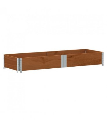 vidaXL Garden Planter Brown 150x50 cm Solid Wood Pine — Colour: dark brown, Size: 150 x 50 x 21.5 cm