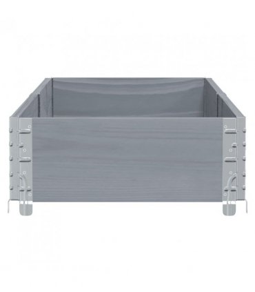 vidaXL Garden Planter Grey 150x50 cm Solid Wood Pine — Size: 150 x 50 x 21.5 cm