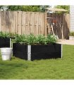 vidaXL Garden Planter Black 100x100 cm Solid Wood Pine — Size: 100 x 100 x 41 cm