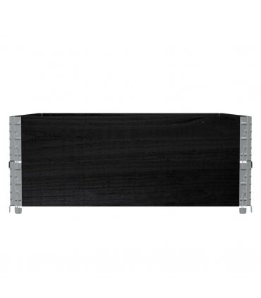 vidaXL Garden Planter Black 100x100 cm Solid Wood Pine — Size: 100 x 100 x 41 cm