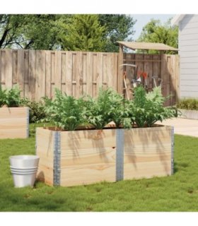 vidaXL Garden Planter 150x50 cm Solid Wood Pine — Colour: natural, Size: 150 x 50 x 60.5 cm