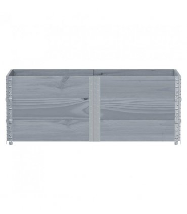 vidaXL Garden Planter Grey 150x50 cm Solid Wood Pine — Size: 150 x 50 x 60.5 cm