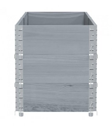 vidaXL Garden Planter Grey 150x50 cm Solid Wood Pine — Size: 150 x 50 x 60.5 cm