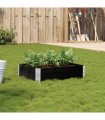 vidaXL Garden Planter Black 80x60 cm Solid Wood Pine — Size: 80 x 60 x 21.5 cm