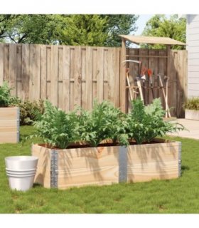 vidaXL Garden Planter 150x50 cm Solid Wood Pine — Colour: natural, Size: 150 x 50 x 41 cm