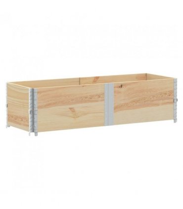vidaXL Garden Planter 150x50 cm Solid Wood Pine — Colour: natural, Size: 150 x 50 x 41 cm