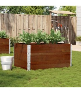 vidaXL Garden Planter Brown 120x80 cm Solid Wood Pine — Colour: dark brown, Size: 120 x 80 x 60.5 cm
