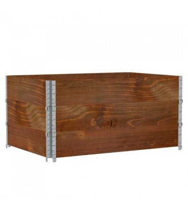 vidaXL Garden Planter Brown 120x80 cm Solid Wood Pine — Colour: dark brown, Size: 120 x 80 x 60.5 cm