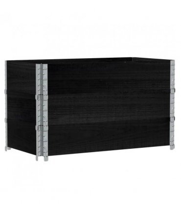 vidaXL Garden Planter Black 100x50 cm Solid Wood Pine — Size: 100 x 50 x 60.5 cm