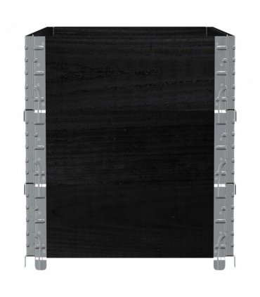 vidaXL Garden Planter Black 100x50 cm Solid Wood Pine — Size: 100 x 50 x 60.5 cm