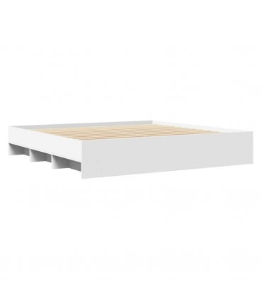 vidaXL Bed Frame | White | Engineered wood | Super King | Bed Frame — Size: 180 x 200 cm