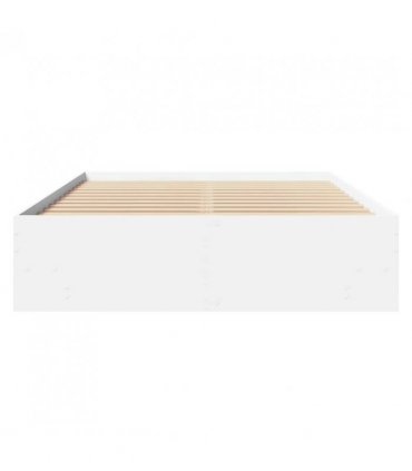 vidaXL Bed Frame | White | Engineered wood | Double bed size | Bed Frame — Size: 140 x 200 cm