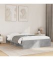 vidaXL Bed Frame | Concrete grey | Engineered wood, plywood | Small Double — Size: 120 x 190 cm — V0672120170