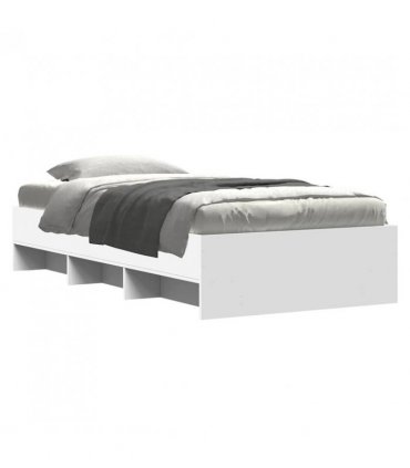 vidaXL Bed Frame | White | Engineered wood | Small Single | Bed Frame — Size: 75 x 190 cm