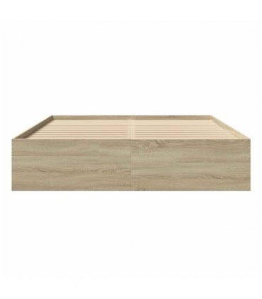 vidaXL Bed Frame | Sonoma oak | Engineered wood | 160x200 cm | Bed Frame — Size: 160 x 200 cm