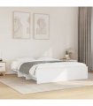 vidaXL Bed Frame | White | Engineered wood | Double | Bed Frame | Rectangular — Size: 160 x 200 cm — V0672120175