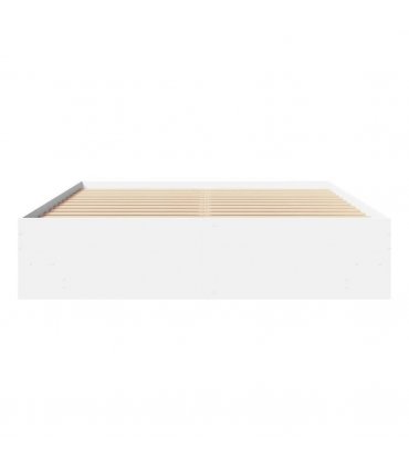 vidaXL Bed Frame | White | Engineered wood | Double | Bed Frame | Rectangular — Size: 160 x 200 cm — V0672120175