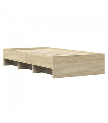 vidaXL Bed Frame | Sonoma Oak | Engineered wood | Single | Modern | Bed Frame — Size: 90 x 200 cm