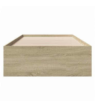 vidaXL Bed Frame | Sonoma Oak | Engineered wood | Single | Modern | Bed Frame — Size: 90 x 200 cm