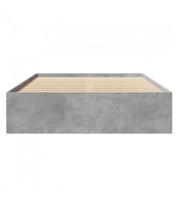 vidaXL Bed Frame | Concrete grey | Engineered wood frame, plywood slats | Double — Size: 140 x 200 cm