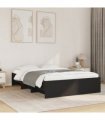 vidaXL Bed Frame | Black | Engineered Wood | 140x190 cm | Bed Frame — Size: 140 x 190 cm