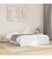vidaXL Bed Frame | White | Engineered wood | King | Bed Frame | Rectangular — Size: 150 x 200 cm — V0672120191