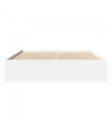 vidaXL Bed Frame | White | Engineered wood | King | Bed Frame | Rectangular — Size: 150 x 200 cm — V0672120191