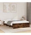 vidaXL Bed Frame | Smoked Oak | Engineered wood | 140 x 200 cm | Bed Frame