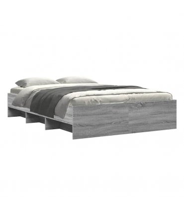 vidaXL Bed Frame | Grey Sonoma | Engineered wood | Small Double | Bed Frame — Size: 120 x 190 cm
