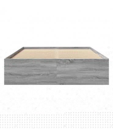 vidaXL Bed Frame | Grey Sonoma | Engineered wood | Small Double | Bed Frame — Size: 120 x 190 cm